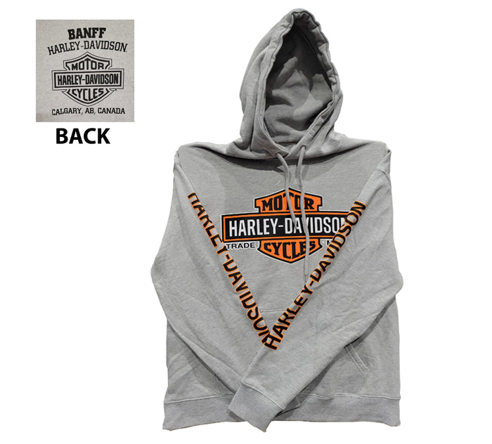 Harley Davidson Homme Sweatshirt à Capuche, Bar & Shield Zip Gris 30299143