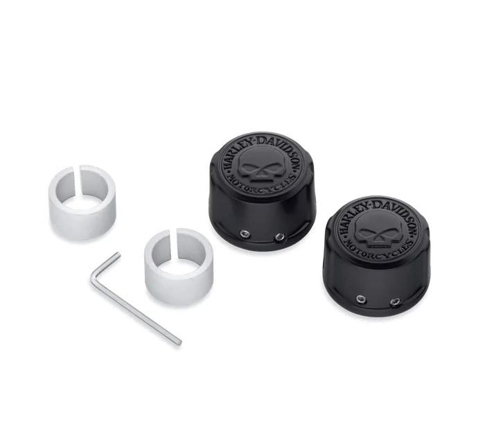 Willie G Skull Front Axle Nut Covers
