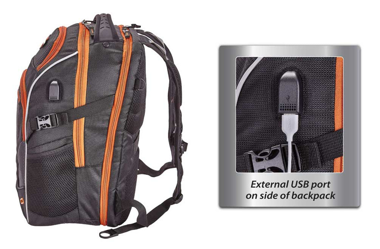 Backpack - Renegade II Hi-Tech External USB Port Backpack - Rust/Black - Harley Davidson®
