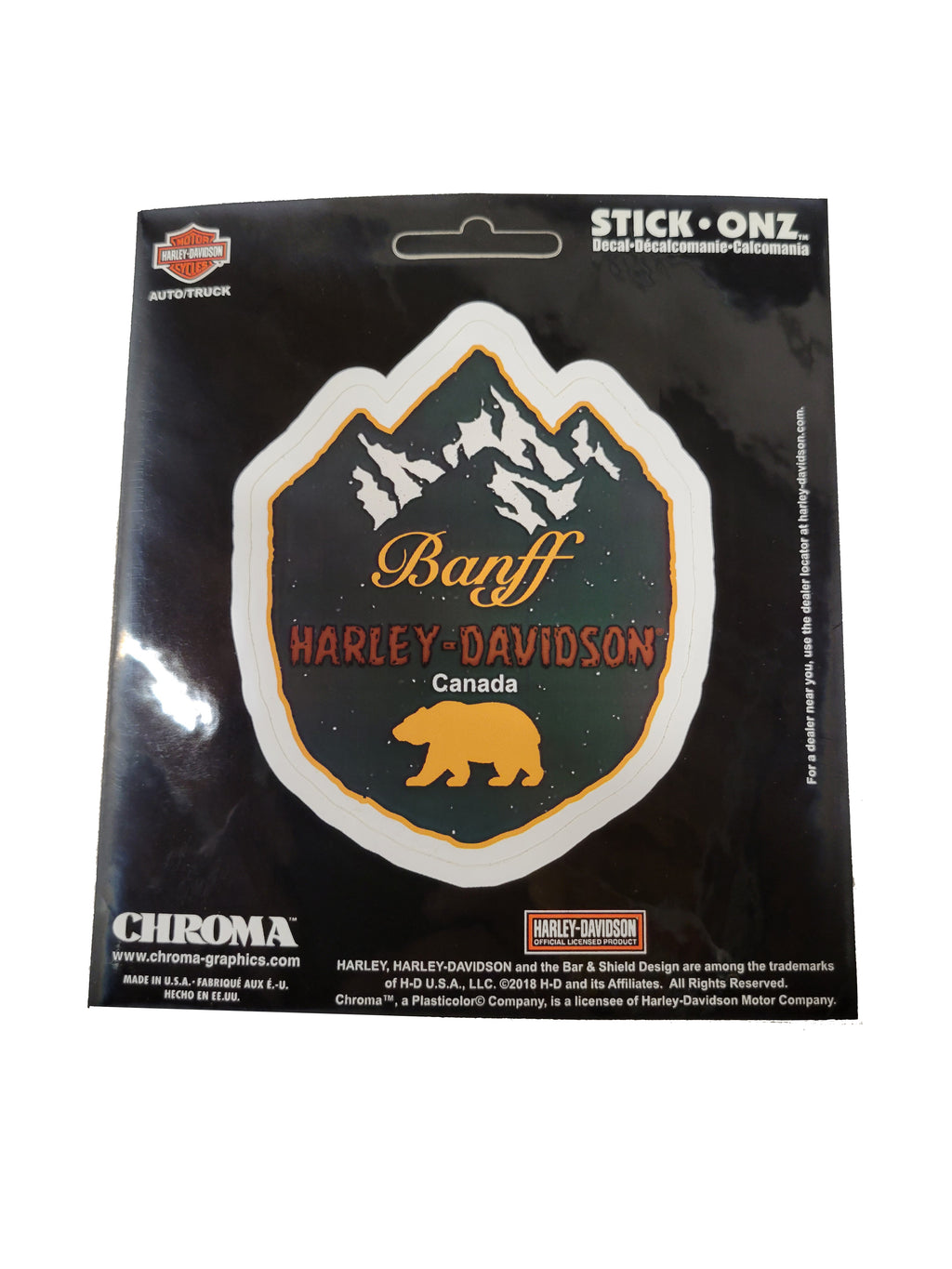 Decal Small - BHD Custom Bear Sticker - Banff Harley-Davidson®