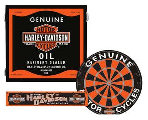 Dart Board Wooden Cabinet Kit - Genuine Oil Can - Harley-Davidson®