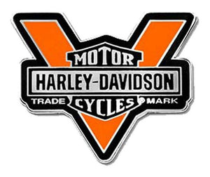 Pin - 1.5 inch. 'V' Bar & Shield Logo, Silver Nickel Finish - Harley-Davidson®