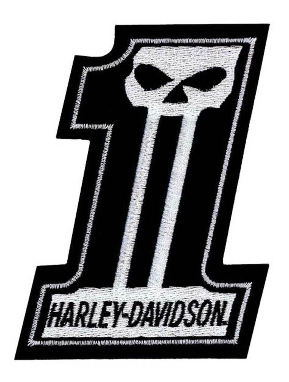 Patch - Embroidered Dark Custom #1 Skull Emblem Harley-Davidson®
