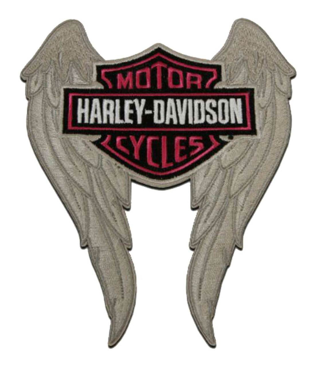 Patch - 6in. Embroidered Pink Bar & Shield Emblem Harley-Davidson®