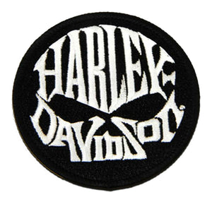 Patch - 3in. Embroidered Willie G Skull Text Emblem Harley-Davidson®