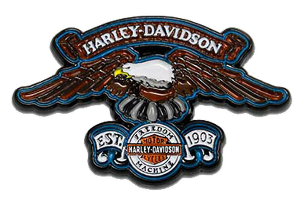 Pin - 1.75 inch. Eagle Freedom Machine, Black Finish - Harley-Davidson®