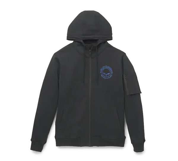 Men's Hooded Zip Sweatshirt - Willie G™ Skull Hoodie