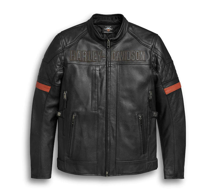 Men's Jacket - Vanocker Waterproof H-D Triple Vent System Leather - Harley-Davidson®