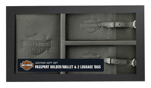 Luggage Tags & Passport Holder - Gift Set Leather - Harley Davidson®