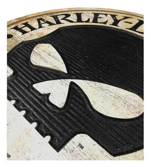 Sign - 22" Round Routered Willie G Skull Hanging - Harley Davidson®