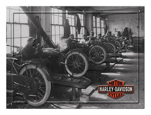 Sign Embossed Tin - Factory Photo Reproduced - Harley-Davidson®