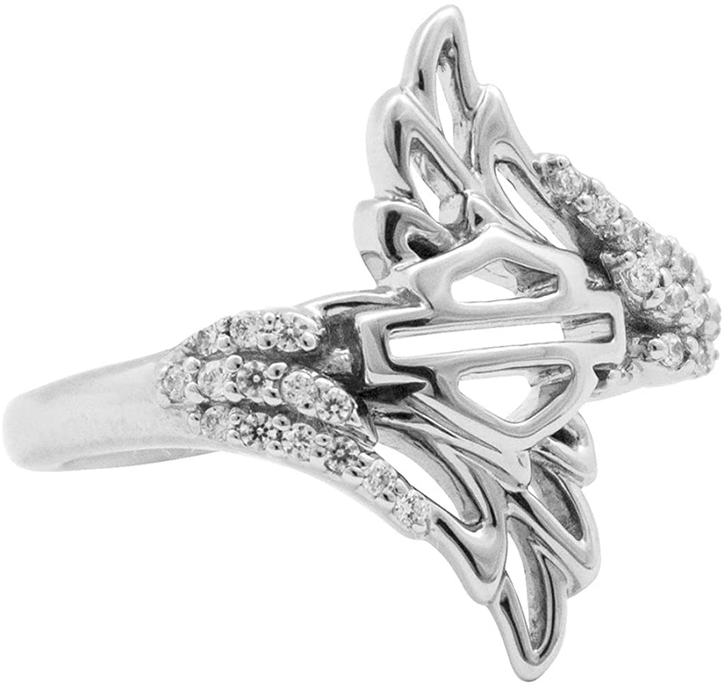 Women's Ring - .925 Silver Bling Wing B&S Double Wing - Harley-Davidson®