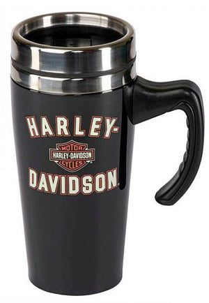 Travel Mug - Signature Bar & Shield® Stainless Steel w/ Handle - Harley-Davidson®