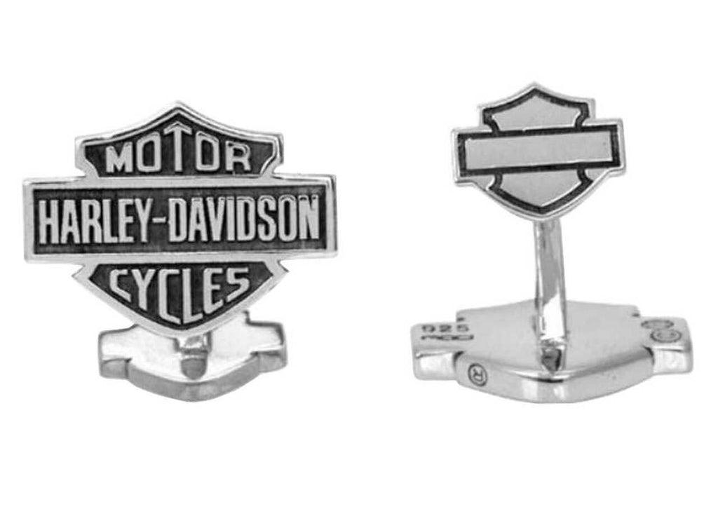 Men's Cufflinks - Sterling Silver Bar & Shield - Harley-Davidson®