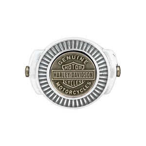 Men's Ring - Stainless Steel Gold Tone Trademark B&S Medallion Ring - Harley-Davidson®