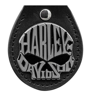 Keychain - Willie G Skull Text Logo Vinyl Fob - Harley-Davidson®
