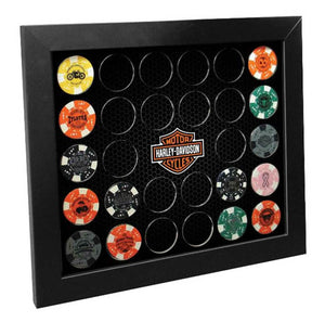 Poker Chip Collector Frame - Holds 28 Chips - Harley-Davidson®