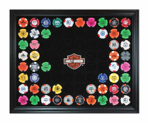 Poker Chip Collector Frame - Holds 76 Chips - Harley-Davidson®