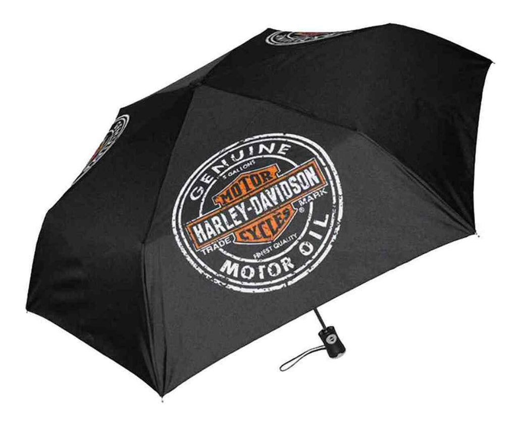 Umbrella - Motor Oil Bar & Shield Mini Retractable - Harley-Davidson®