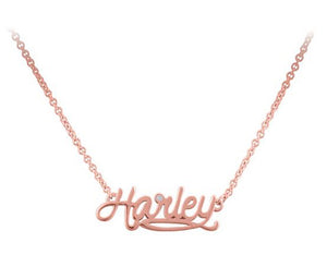Women's Necklace - HD Rose Gold Cursive - Harley-Davidson®